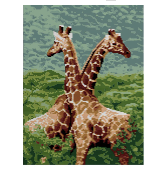 LORI Алмазная мозаика 30х40см с част. заполн. Ам-014  Жирафы
