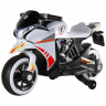 Мотоцикл двухколесный на аккум. 2*6V4,5Ah, с функцией водяного пара. USB, MP3, колеса пластик,  1 двигатель*20W, свет LED, цвет белый